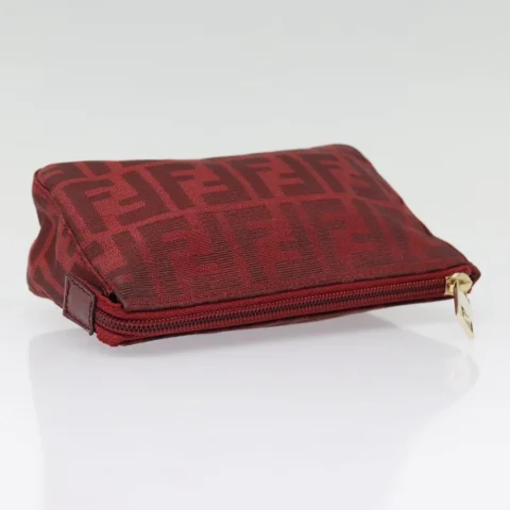Fendi Vintage Pre-owned Canvas pouches Red Dames