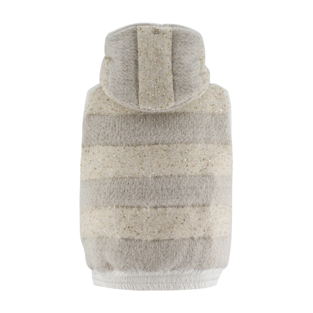 Panicale Gewatteerd Gilet met Pailletten Gray Dames