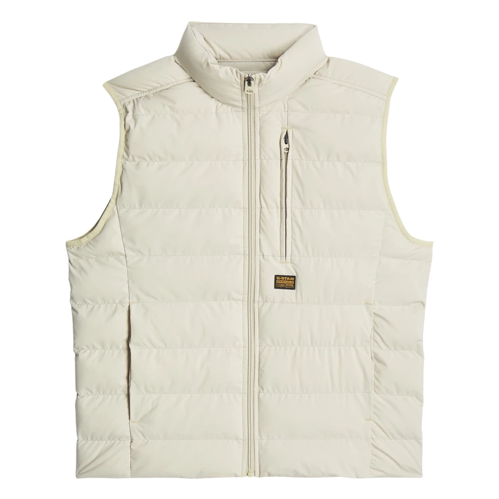 G-Star Gewatteerde Liner Bodywarmer Vest Beige Heren