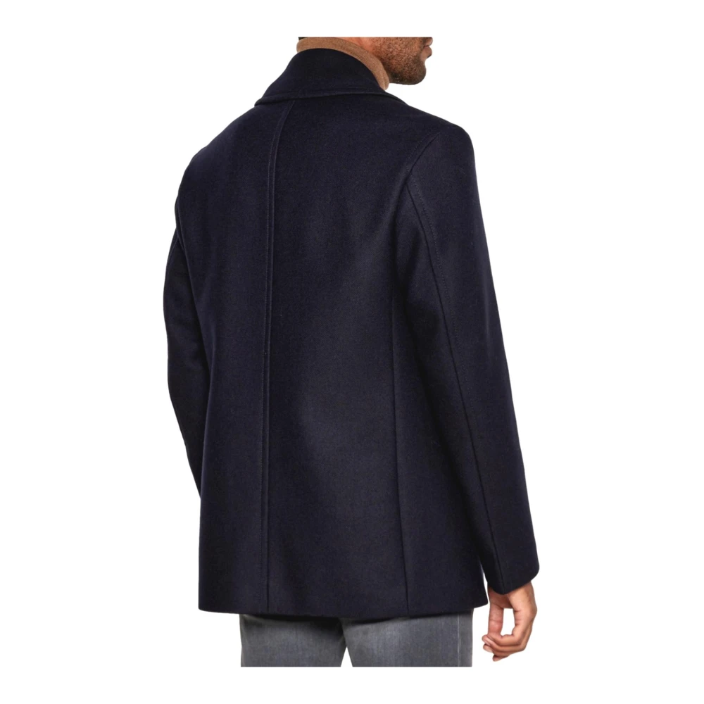 Hugo Boss Dubbelborstige heren peacoat blauw Blue Heren