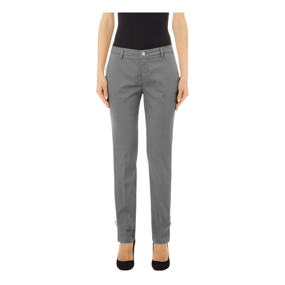 Liu Jo Chino Chic Regular Fit Broek Gray Dames