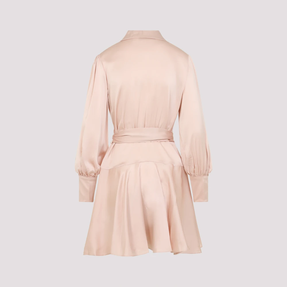 Zimmermann Petal Zijden Wrap Mini Jurk Pink Dames