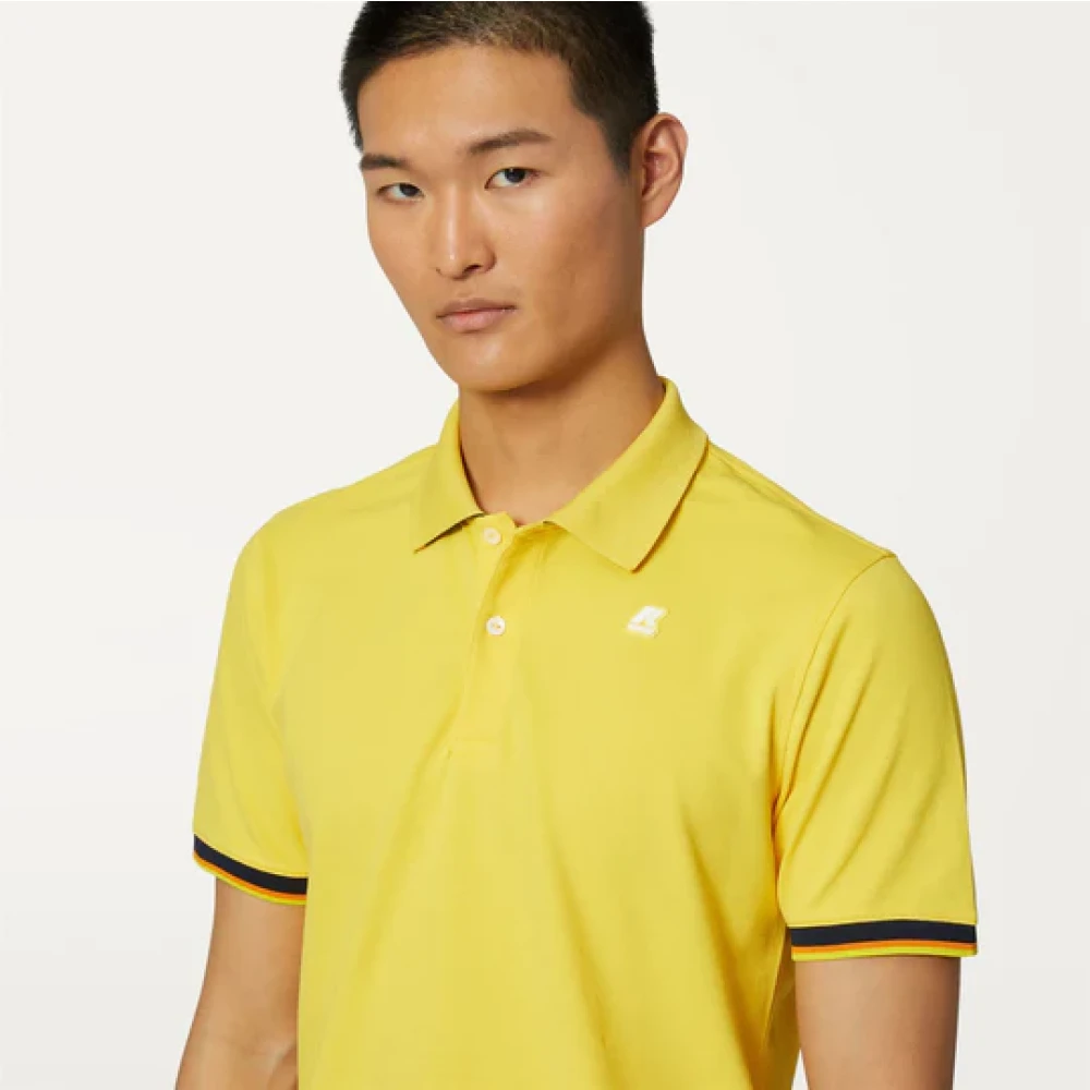 K-Way Stilfull Bomull Polo Skjorta Yellow, Herr
