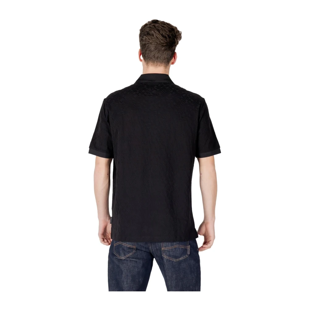 Armani Exchange Klassieke Polo Shirt met Korte Mouwen Black Heren