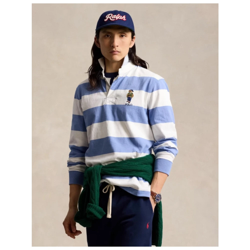 Polo Ralph Lauren Rugby Polo Bear Longsleeve Shirt Blue Heren