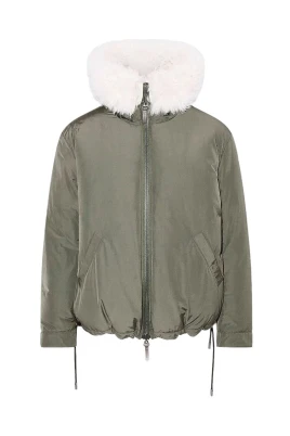 Hooded Reversible Shearling Jacket