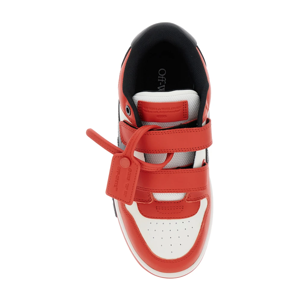 Off White Multicolor lage top klittenbandsneakers Red Heren