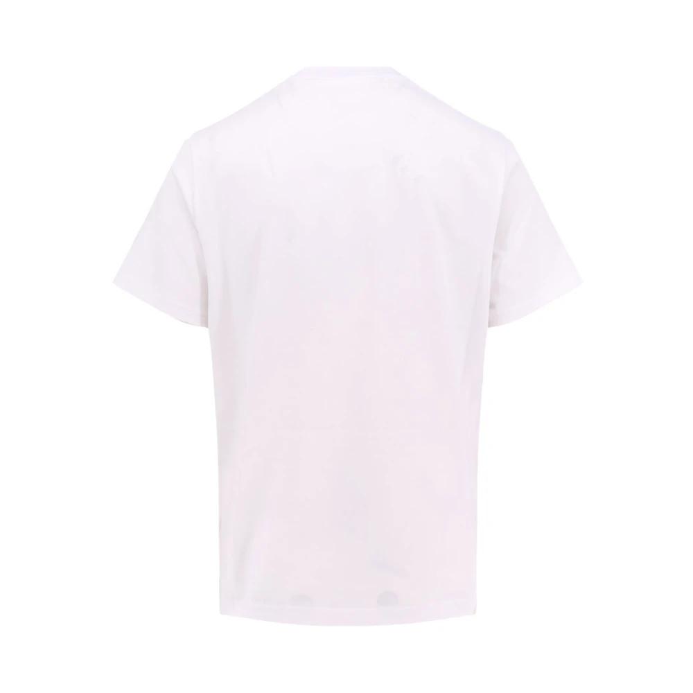 Moncler Maxi Logo Print Katoenen T-Shirt White Heren