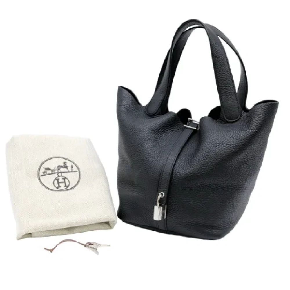 Hermès Vintage Pre-owned Fabric handbags Black Dames