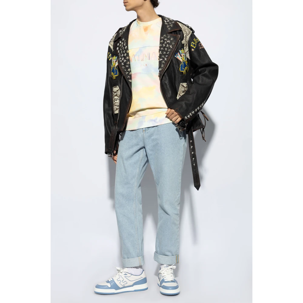 Balmain Sweatshirt met Logo Multicolor Heren