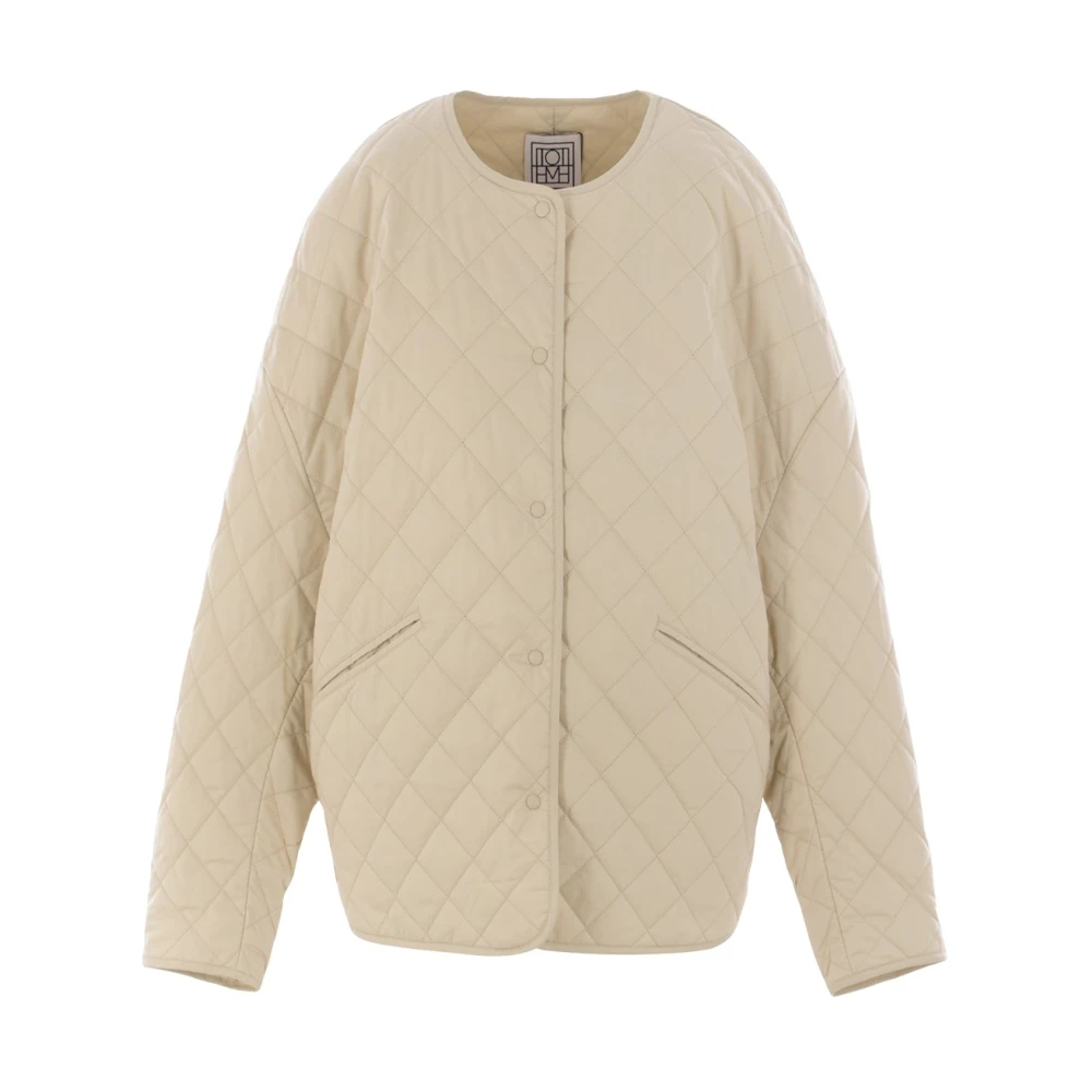TotêMe Gewatteerde Oversized Jas Beige Dames