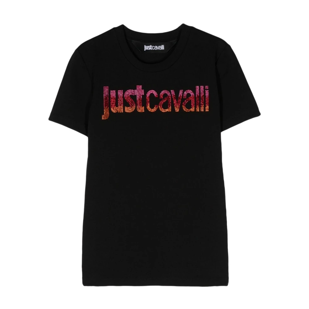 Just Cavalli Zwart Logo T-shirt Black Dames