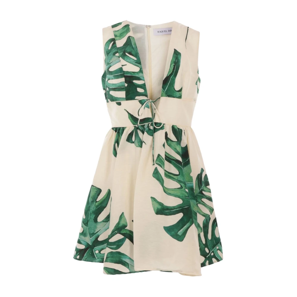 Raquel Diniz Wild Jungle Mouwloze Mini Jurk Green Dames