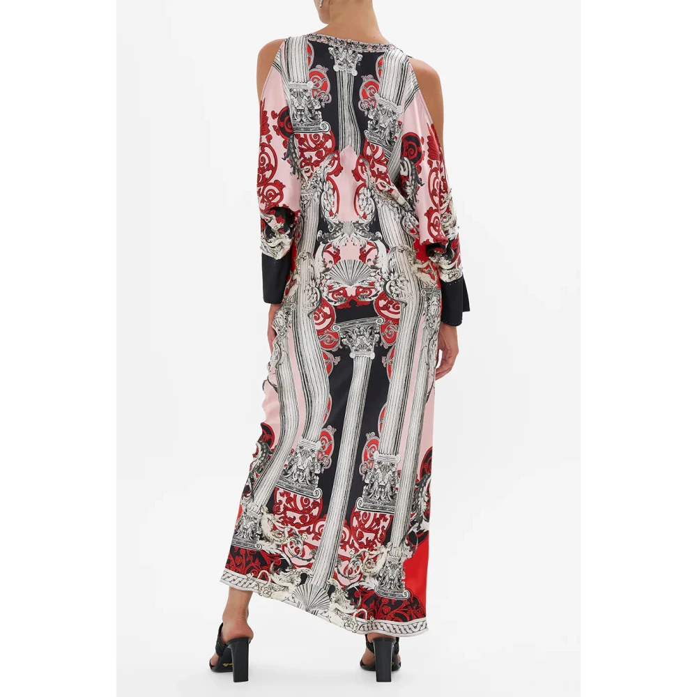Camilla Medusa Plunge Zijden Maxi Jurk Multicolor Dames