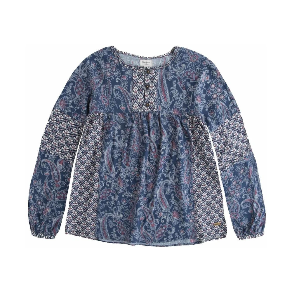 Pepe Jeans Girls Blue Blouses - Kids Blouses - 12 Y - Kids