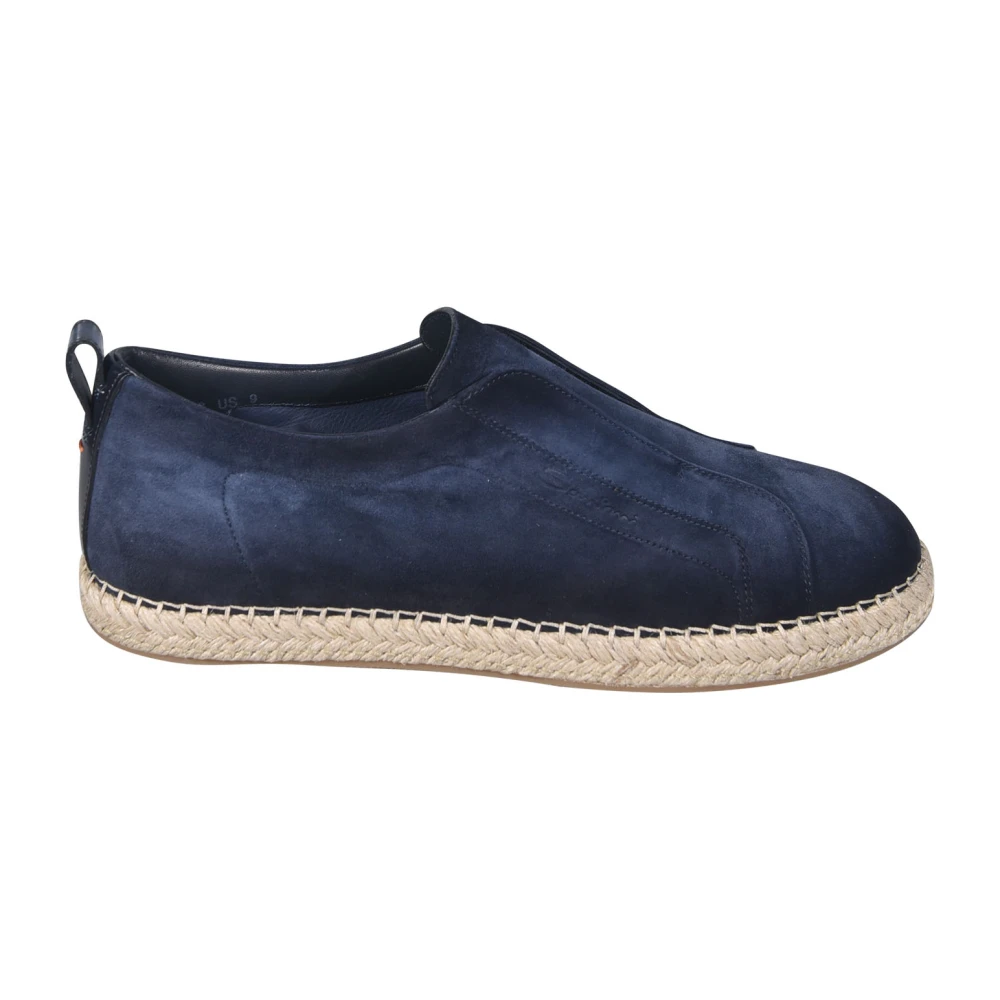 Santoni Espadrille Platte Schoenen Heren Schoenen Blauw