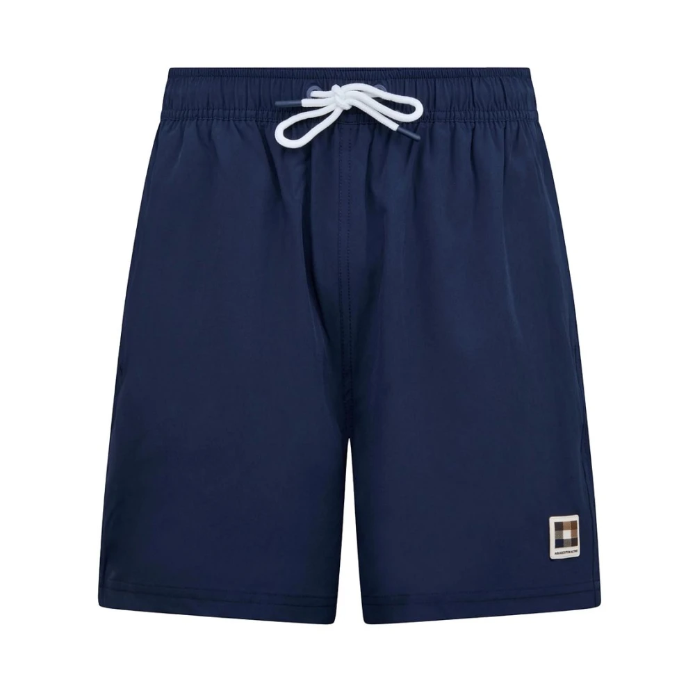 Aquascutum Blue Active Technical Fabric Swim Shorts - Male - Beachwear - L - Swimwear