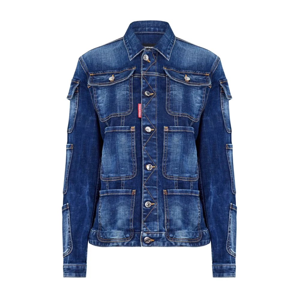 Dsquared2 Women's Blue Tactical Jean Denim Jacket - Denim Jackets - S - Jackets
