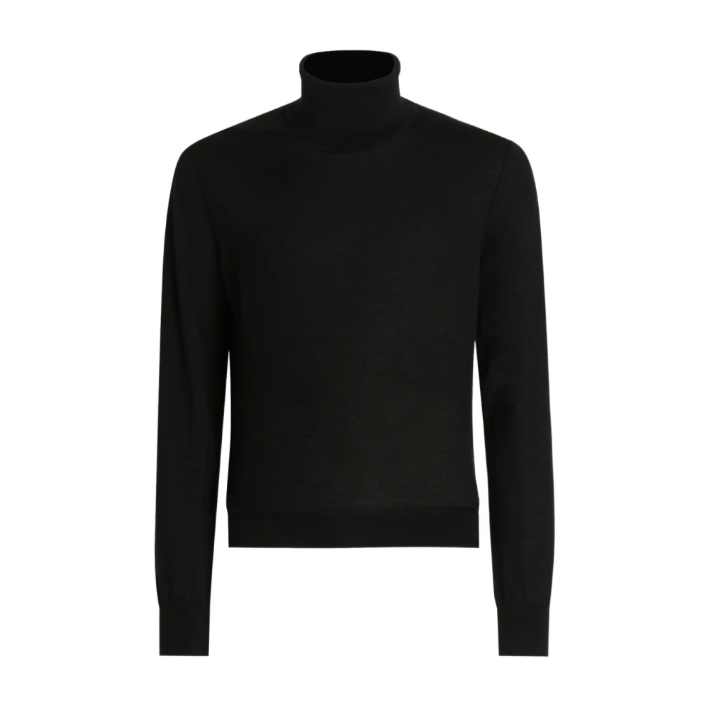 Dolce & Gabbana Men's Black Cashmere Knitwear, Xl, Cashmere Turtleneck Pullover