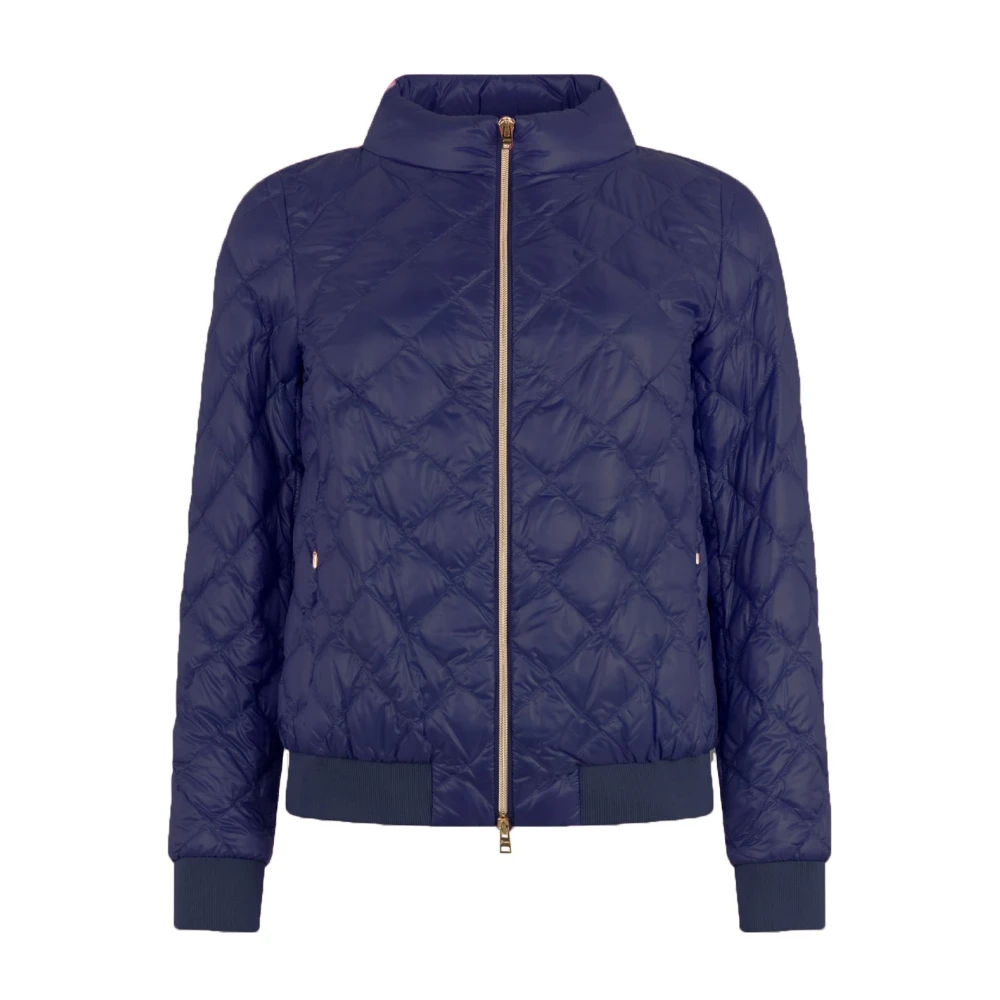 Herno Kvinno Blå Jackor Dam, S, Quilted Down Jacket
