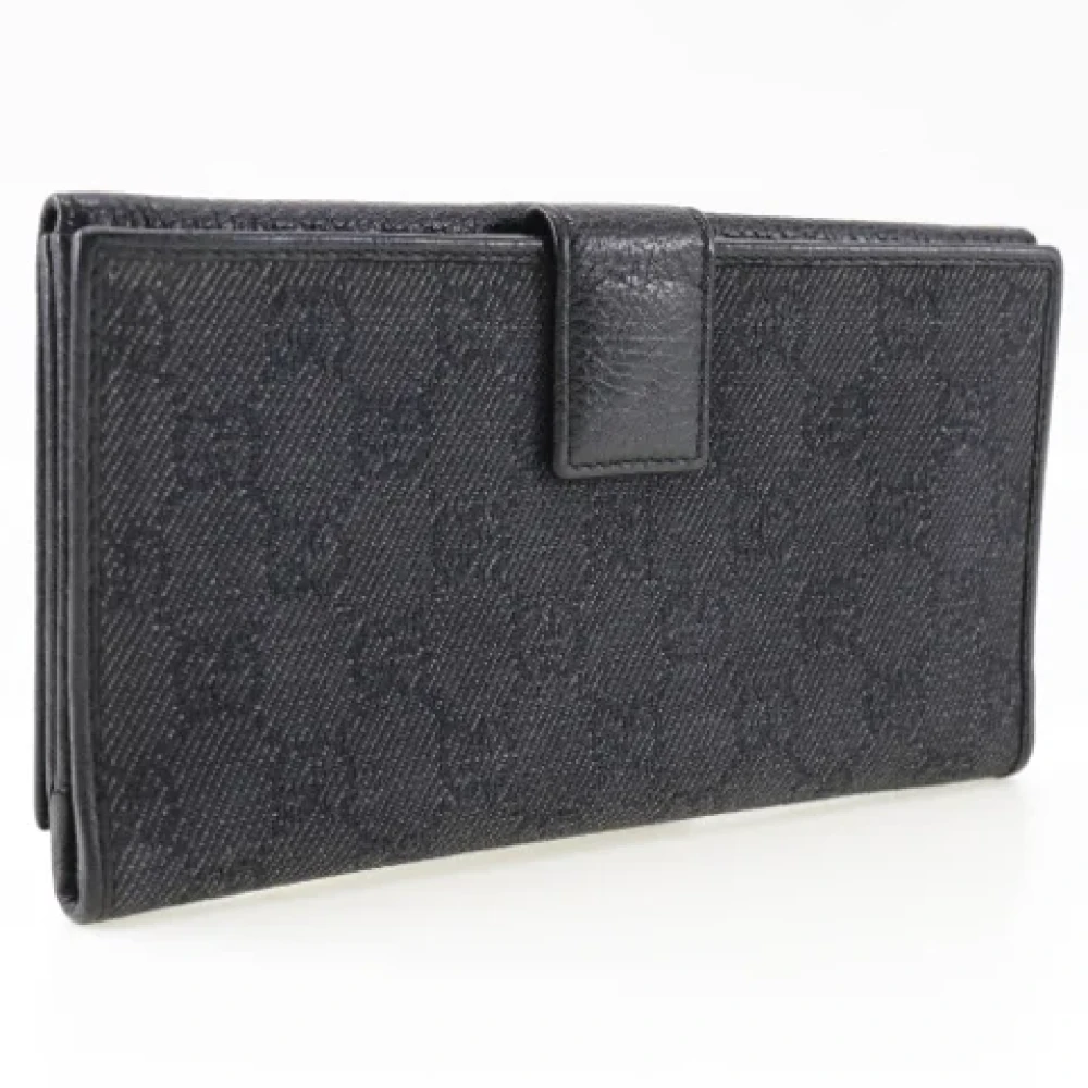 Gucci Vintage Pre-owned Leather wallets Black Dames
