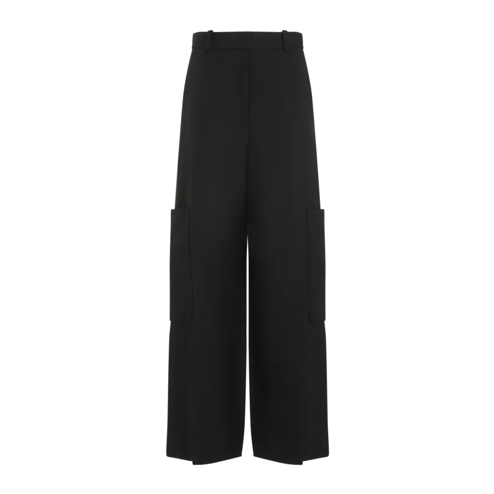 Khaite Black Wide Trousers, Female, Xs, Wide Trousers