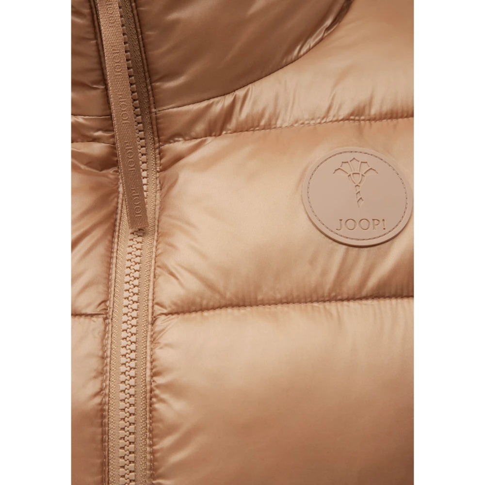 Joop! Gewatteerde hoge hals damesvest Beige Dames