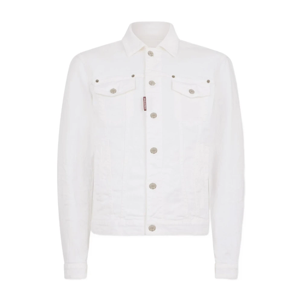 Dsquared2 White Denim Jacket - Male - Denim Jackets - M - Jackets
