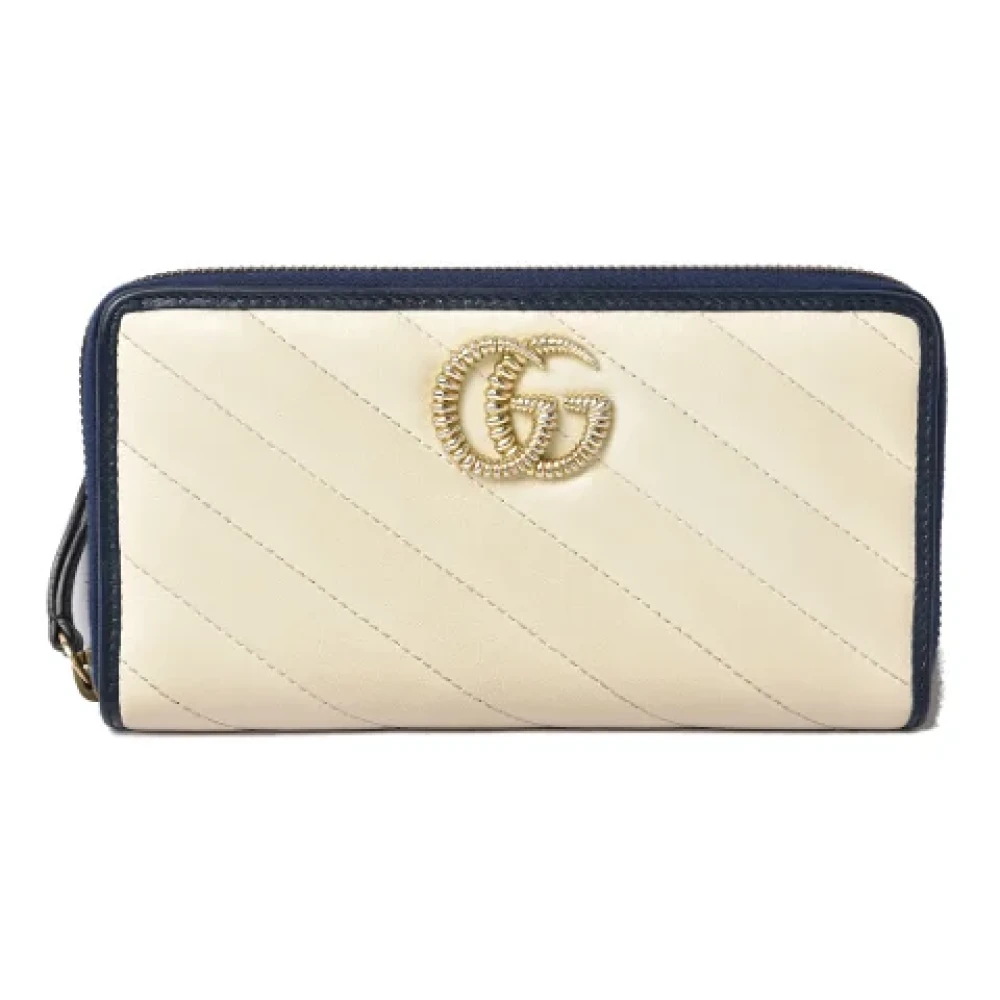 Gucci Vintage Pre-owned Leather wallets White Dames