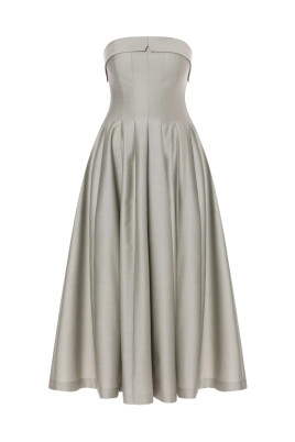 grey-strapless-a-line-skirt-dress