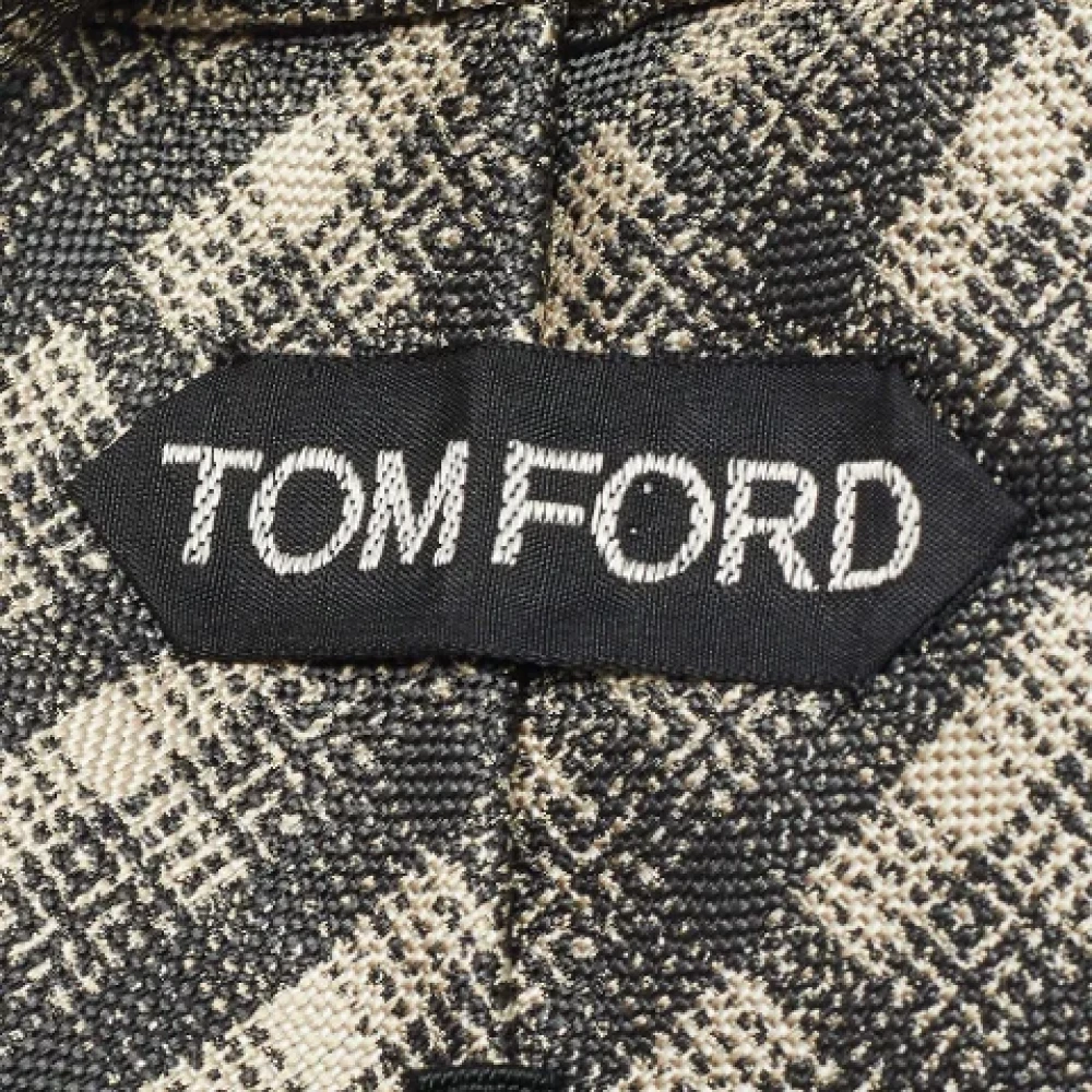 Tom Ford Pre-owned Silk home-office Gray Heren