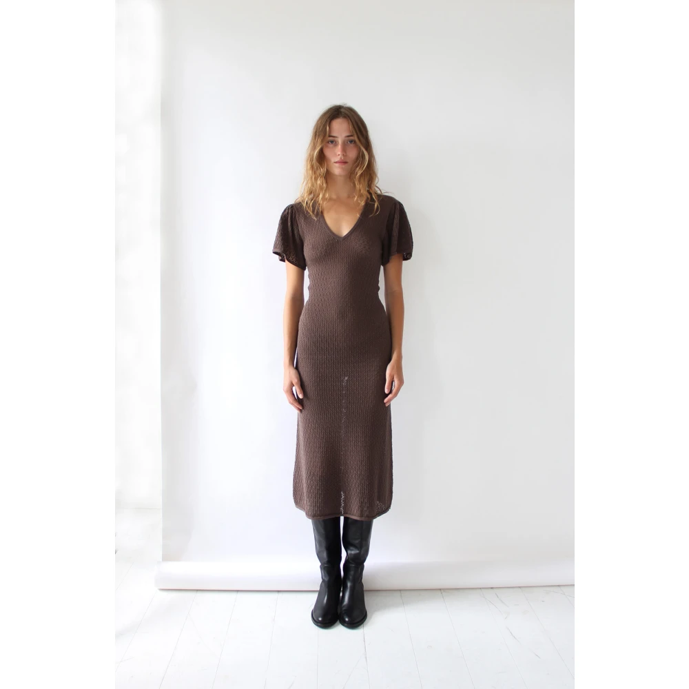 Designers Remix Midi Dresses Brown Dames