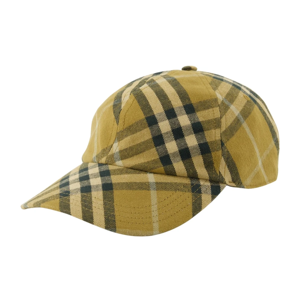 Burberry Geruite Vintage Katoenen Pet Green Unisex