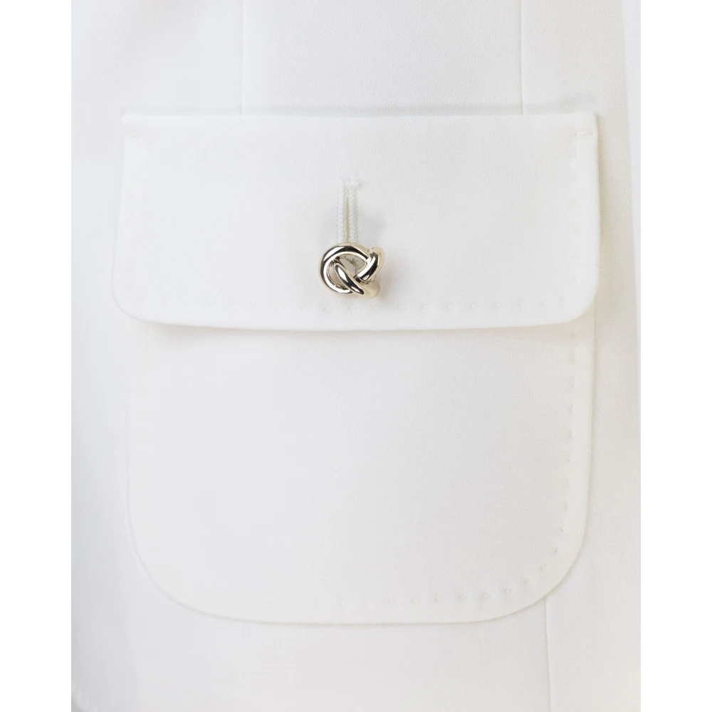 Max Mara Studio Witte Jassen in Triacetaat Polyester Mix White Dames