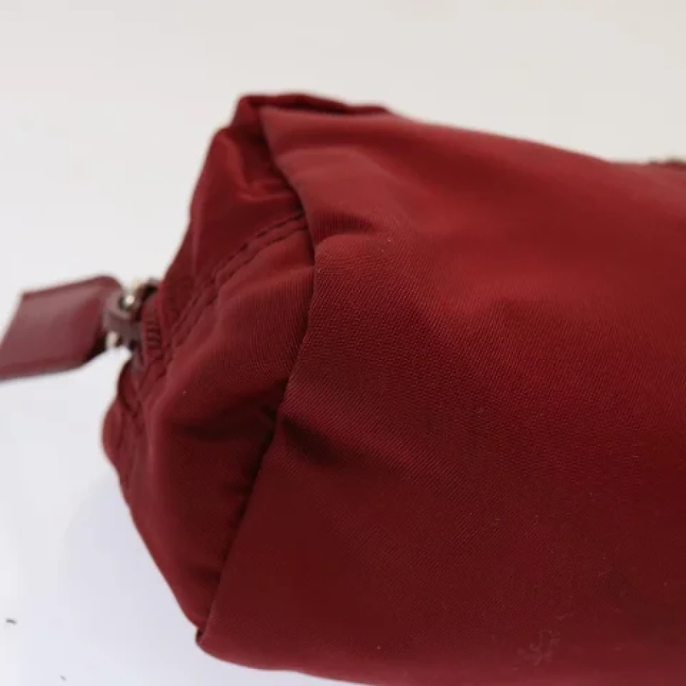 Prada Vintage Pre-owned Nylon pouches Red Dames