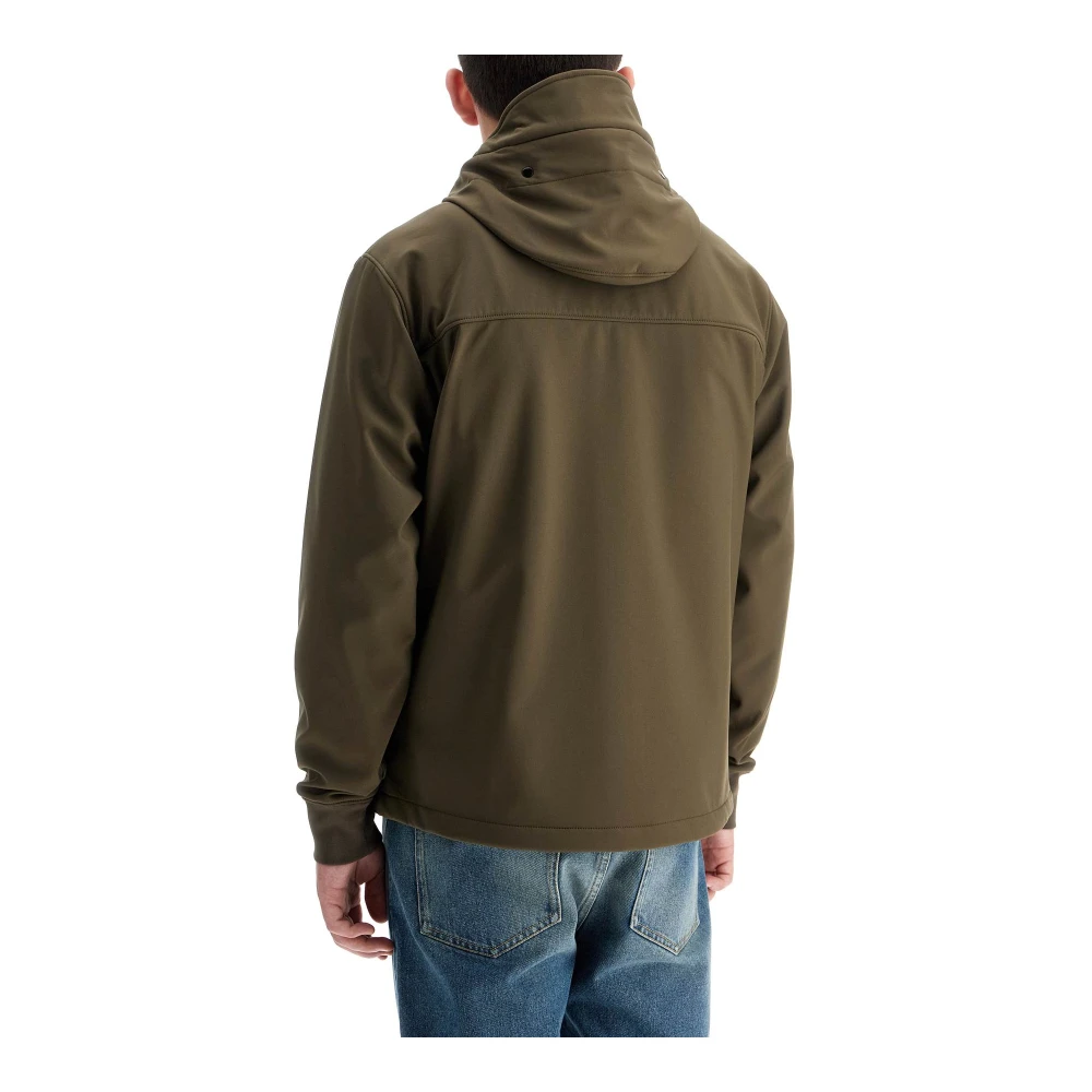 C.P. Company Verstelbare Goggle Softshell Jas Green Heren