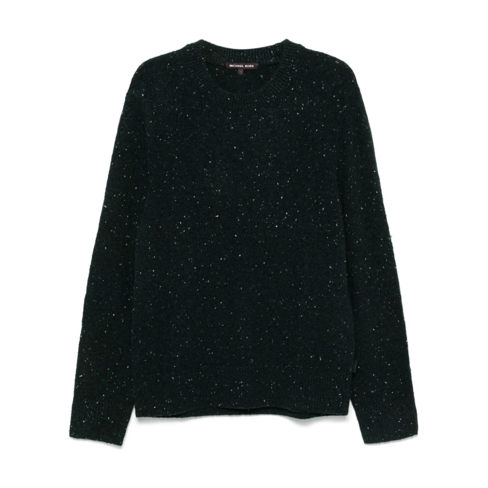 Michael Kors Emerald Green Speckle Knit Sweater Green Heren