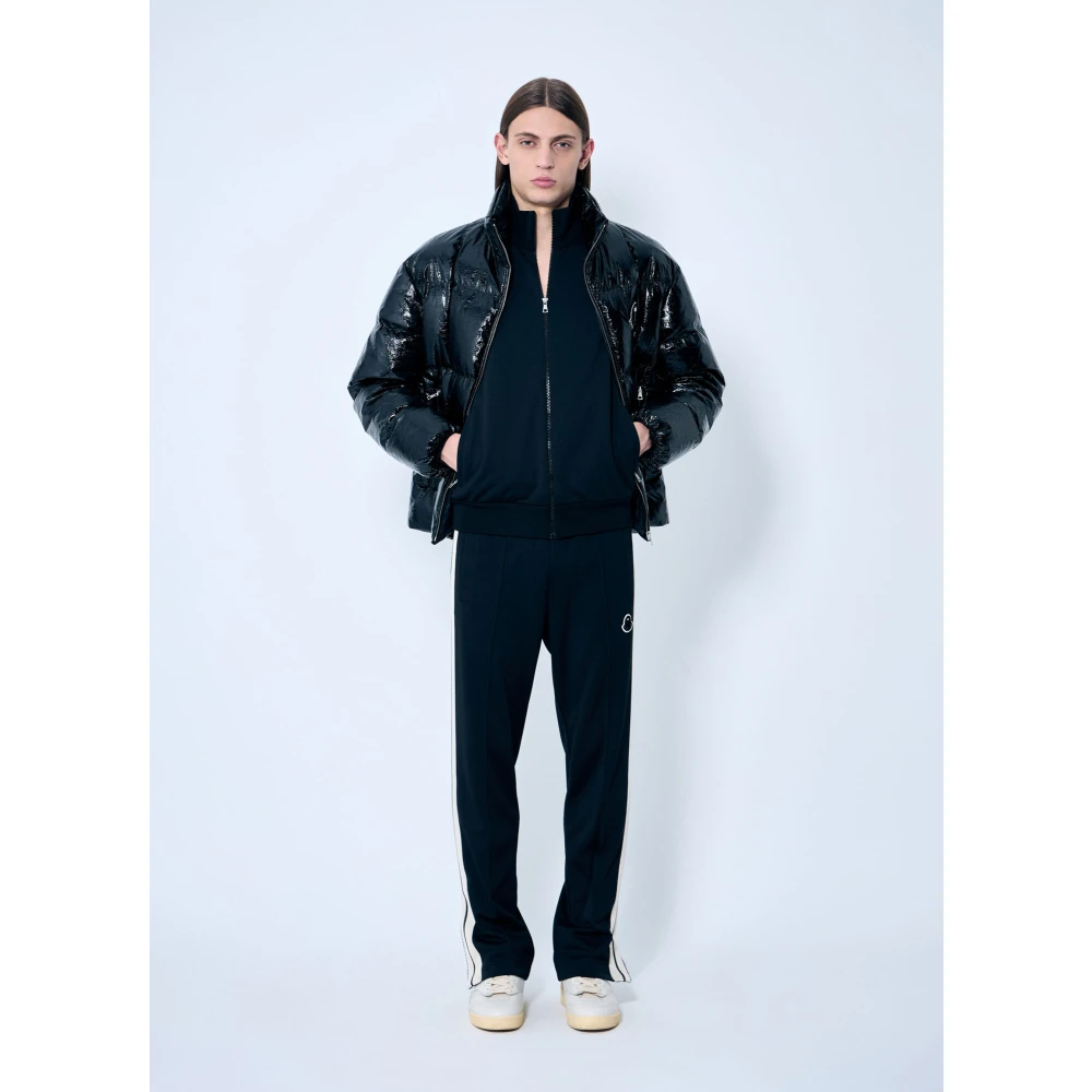 Moncler Glanzende Afwerking Donsjas Black Heren