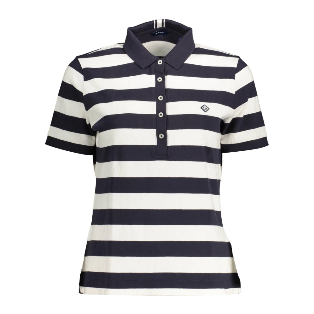 Gant Klassieke Blauwe Polo Shirt Blue Dames