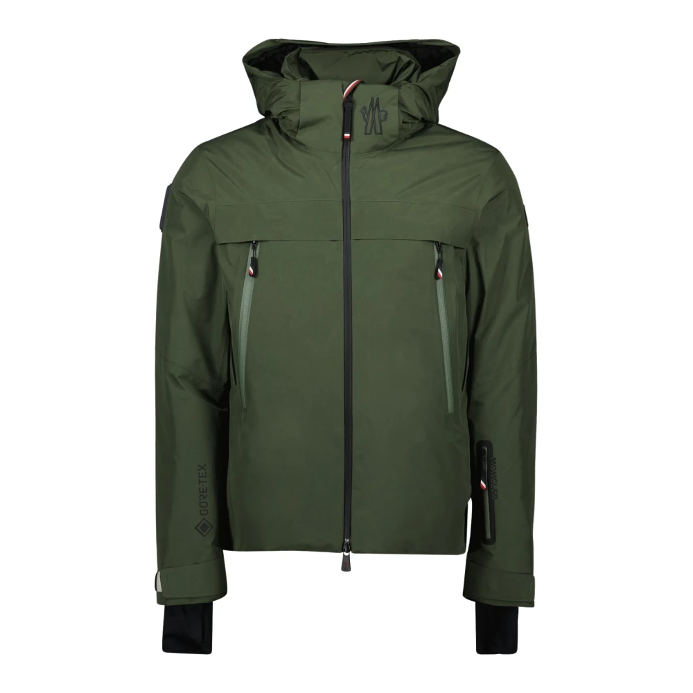 Moncler Groene Nylon Hoodie Jas Green Heren
