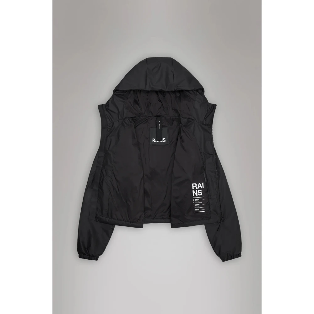 Rains Korte Geïsoleerde Jas Zwart Black Heren