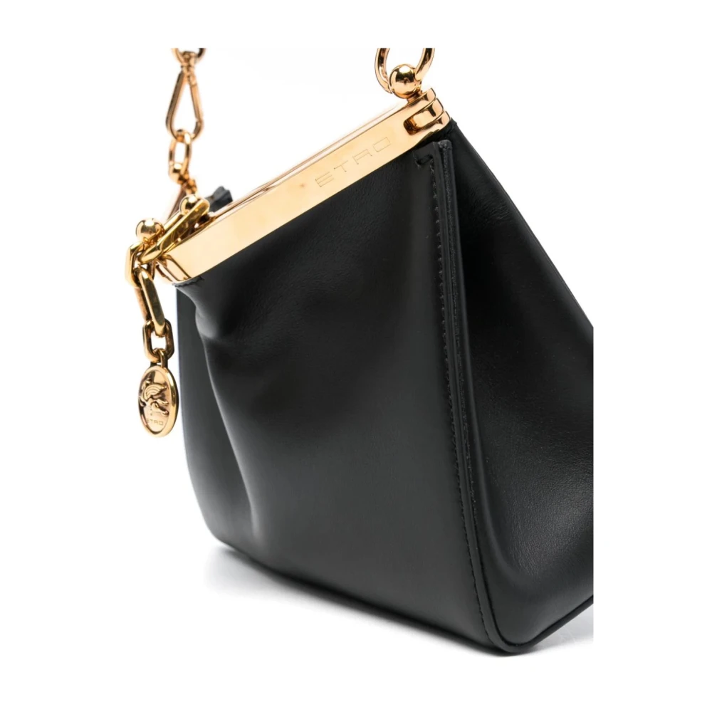 ETRO Zwarte Mini Vela Leren Tas Black Dames