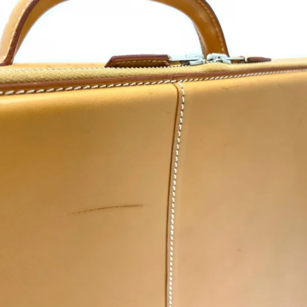 Hermès Vintage Pre-owned Leather handbags Beige Heren