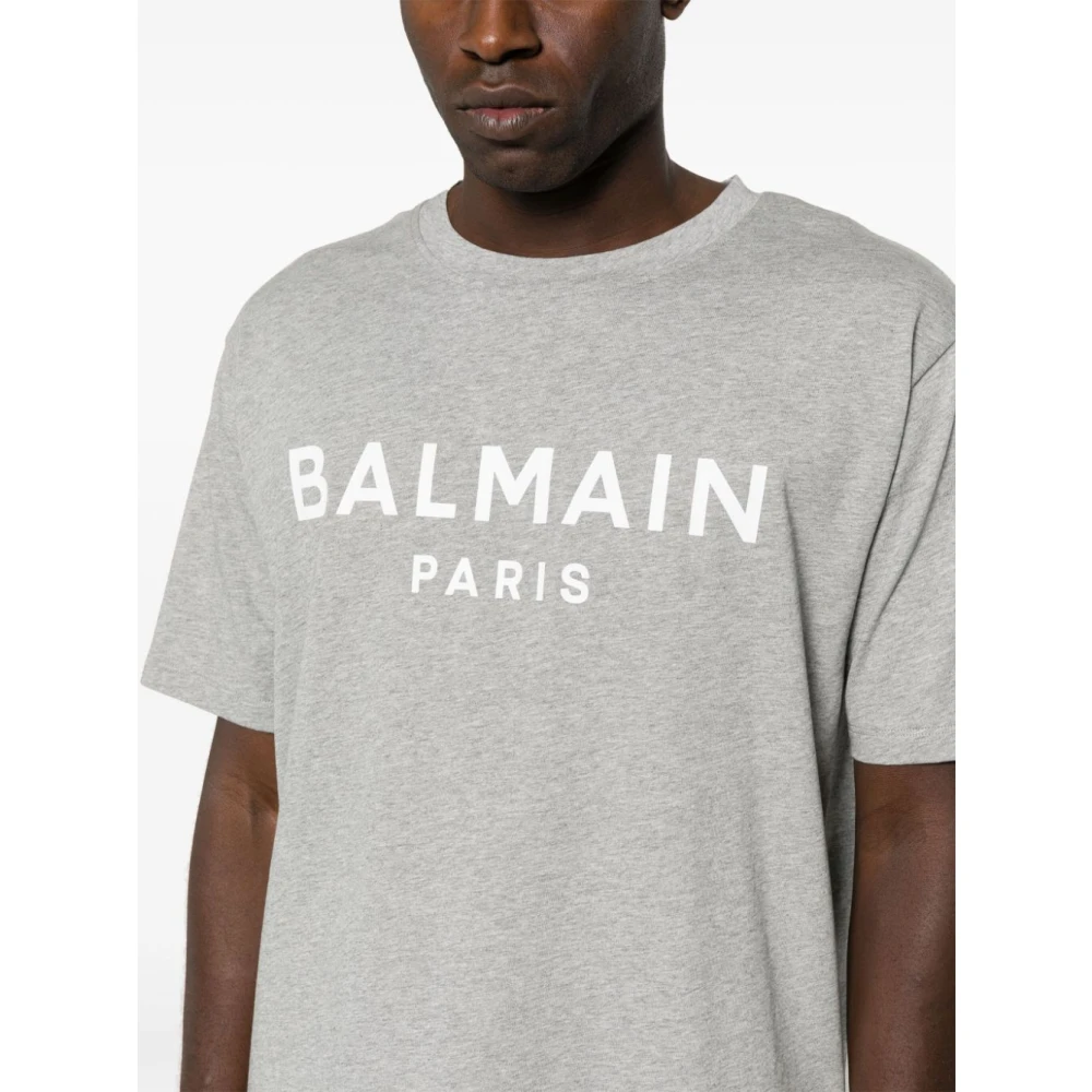 Balmain T-Shirts Gray Heren