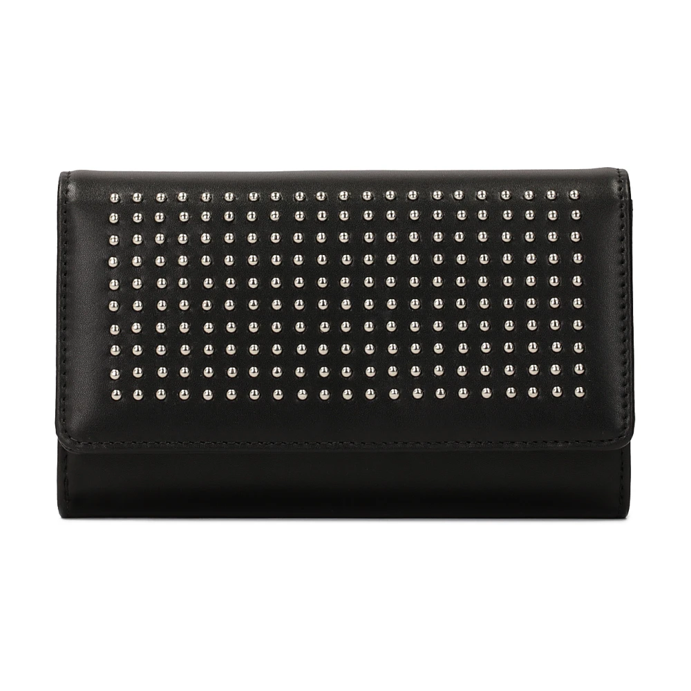 Kazar Middelgrote zwarte portemonnee met studs aan de voorkant Multicolor Dames