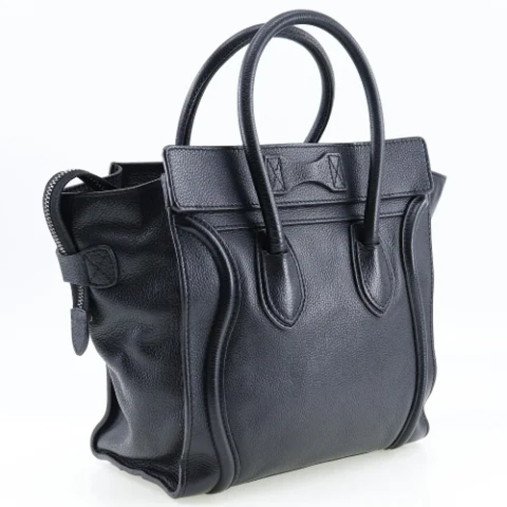 Celine Vintage Pre-owned Leather handbags Black Dames