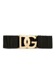 Elasticated And Gathered Belt With Logo