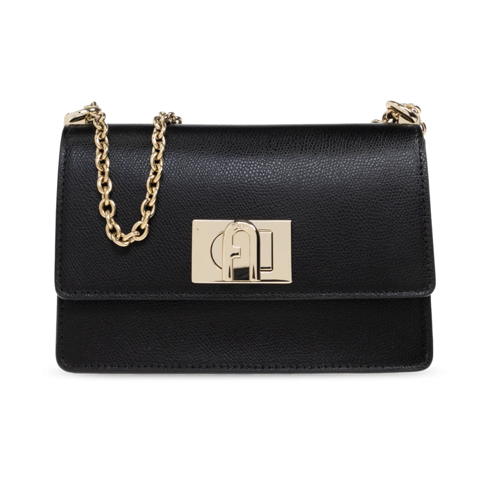 Furla Vrouw Zwart Tassen Dames, One Size, Leer, 1927 Mini Schoudertas