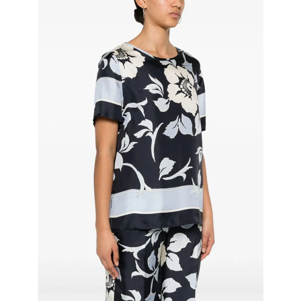 P.a.r.o.s.h. Blauwe gestippelde blouse Multicolor Dames