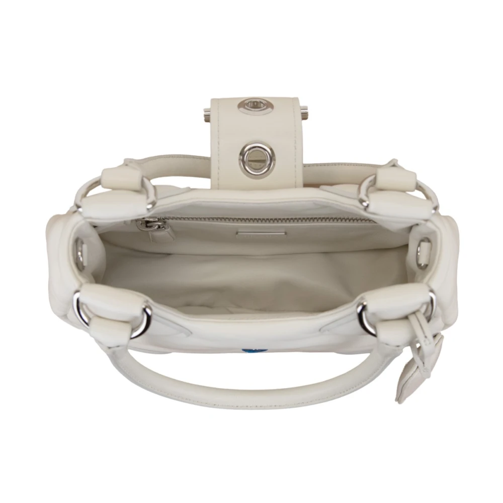 Prada Gewatteerde leren schoudertas magnetische knoop White Dames